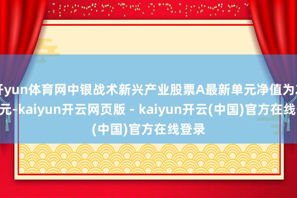 开yun体育网中银战术新兴产业股票A最新单元净值为2.656元-kaiyun开云网页版 - kaiyun开云(中国)官方在线登录