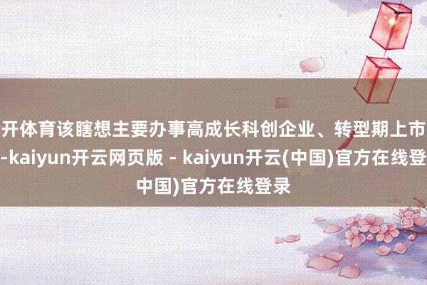 云开体育该瞎想主要办事高成长科创企业、转型期上市公司-kaiyun开云网页版 - kaiyun开云(中国)官方在线登录