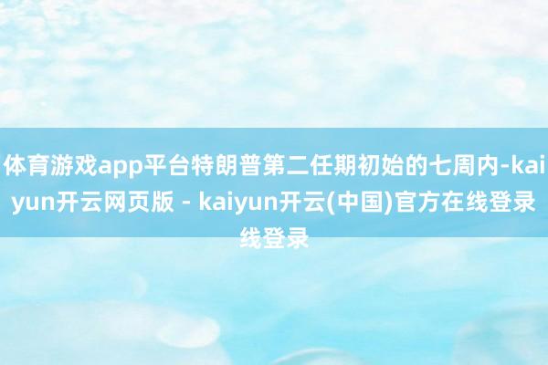 体育游戏app平台特朗普第二任期初始的七周内-kaiyun开云网页版 - kaiyun开云(中国)官方在线登录