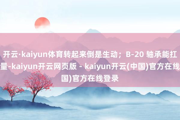 开云·kaiyun体育转起来倒是生动；B-20 轴承能扛些分量-kaiyun开云网页版 - kaiyun开云(中国)官方在线登录